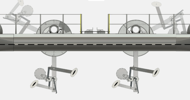 hydrokinetic energy harvester | Side view of the Hydrokinetic Energy Harvester