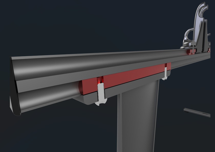 TracRac Saddle close up rendering